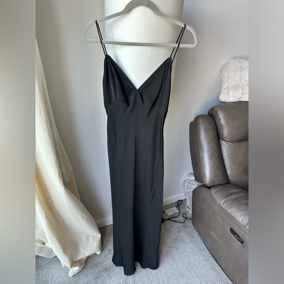 💄Massimo Dutti 100% Basic Silk Maxi Slip Dress size S - Picture 6 of 10